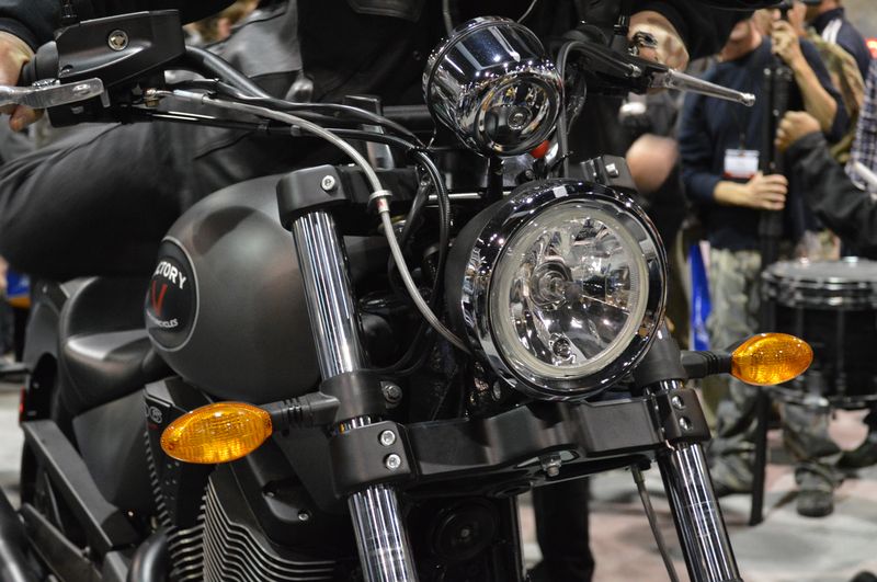 New Victory Gunner - revealed in Chicago Feb 2014. Photos courtesy of International Motorcycle Show.