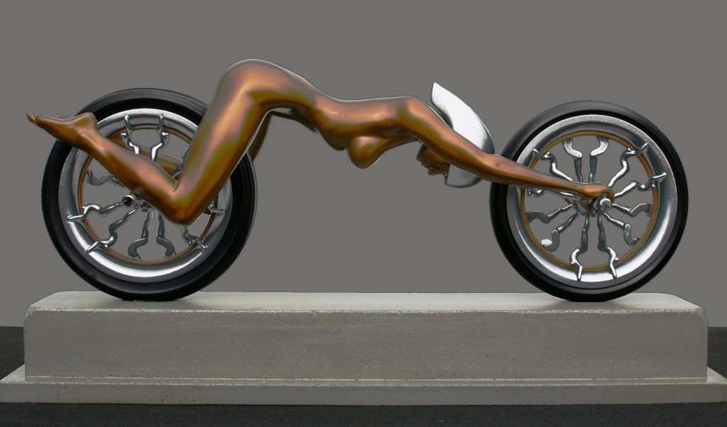 Butch Charlan motorcycle sculpture.